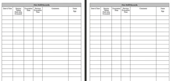 fire department call log template