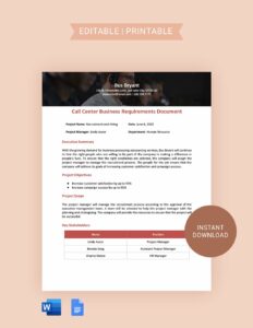 Call Center Requirements Template call-center-requirements-template