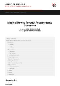 medical-device-product-requirements-document-template