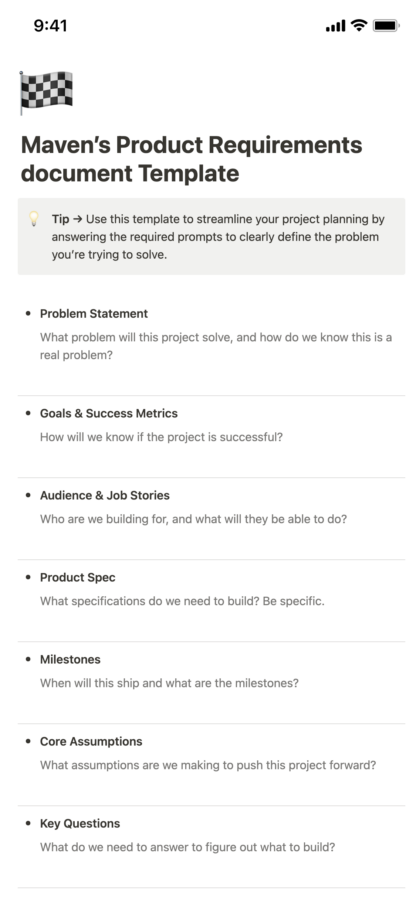 Notion Product Requirements Template Notion Product Requirements Template