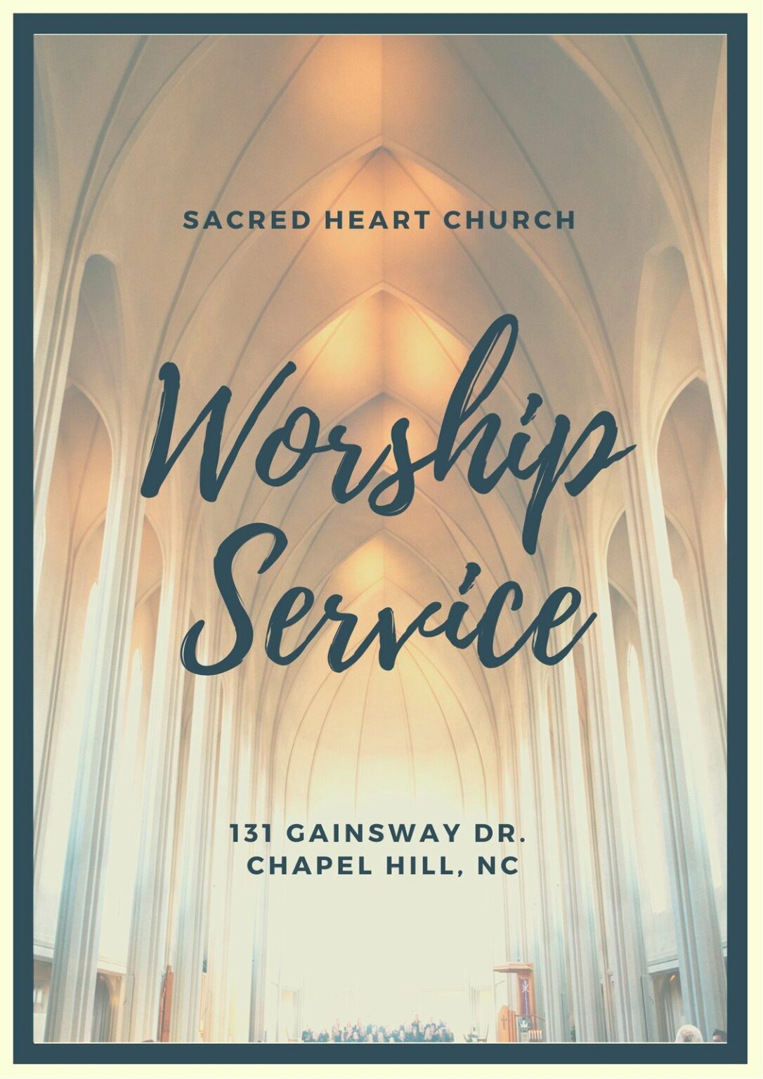 Sunday Church Service Program Template