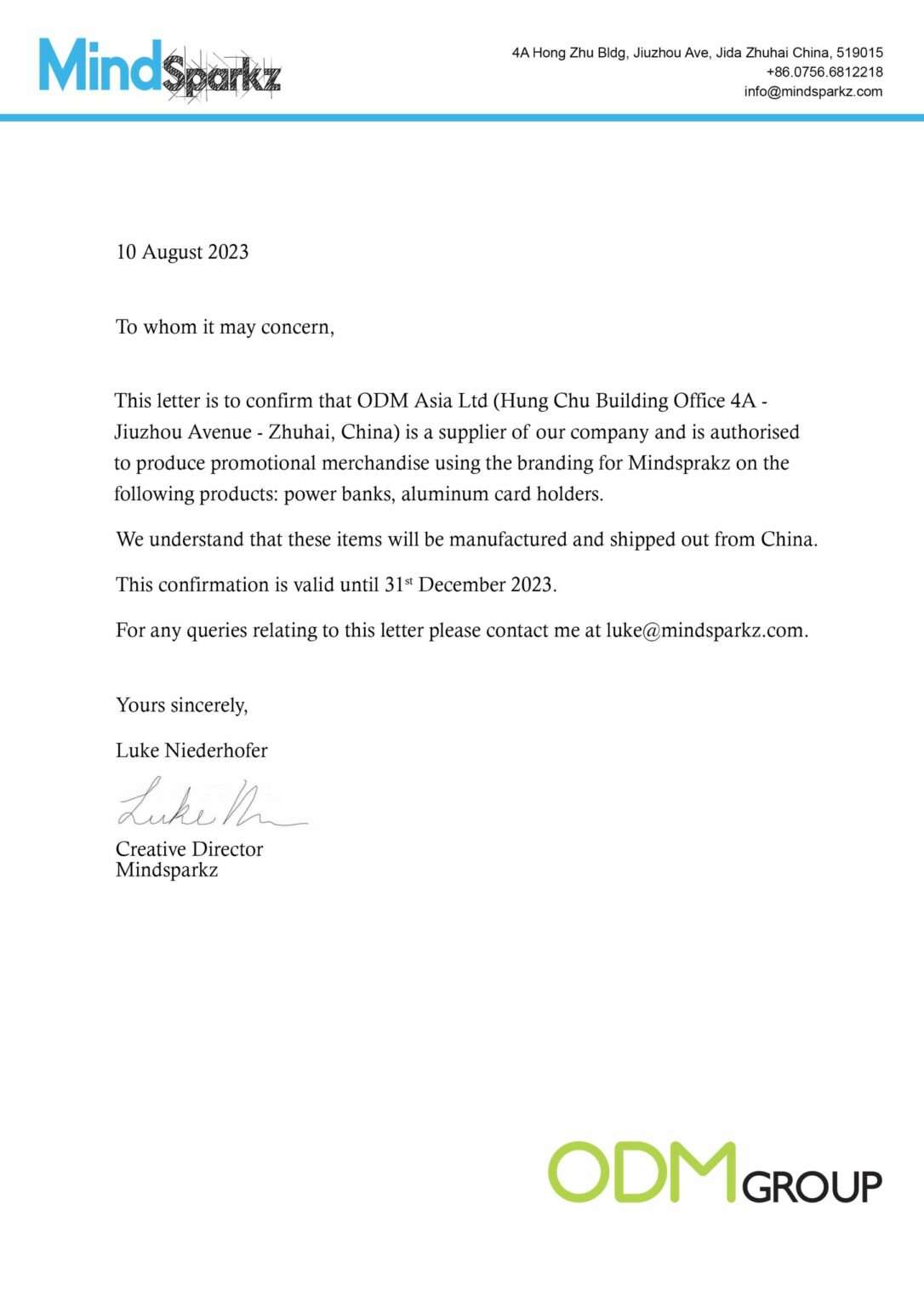 Amazon Brand Authorization Letter Template Amazon Brand Authorization Letter Template