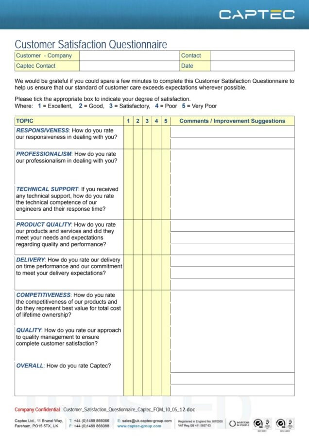 Customer Requirements Document Template