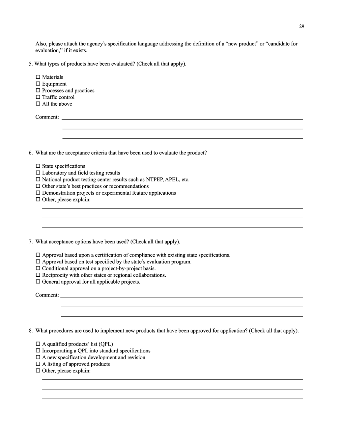 List of Requirements Template