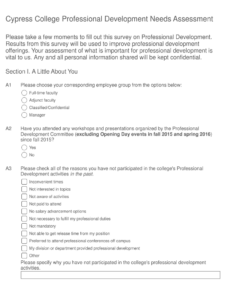 professional-development-needs-survey-template