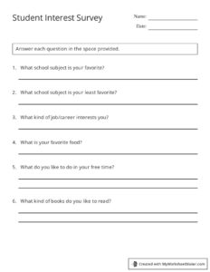 student-job-interest-survey-template