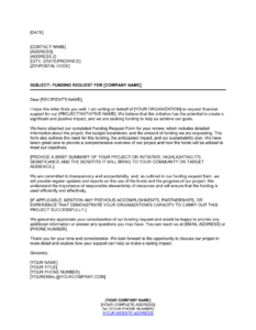 business-funding-request-template
