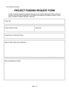 project-funding-request-template