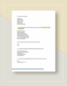 real-estate-agent-survey-template