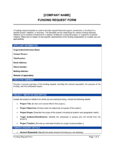 request-for-funding-template
