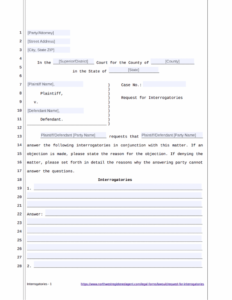request-for-interrogatories-template