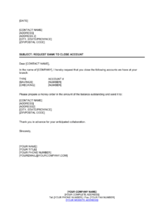 request-to-close-bank-account-template