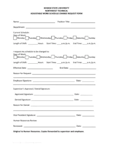 schedule-change-request-template