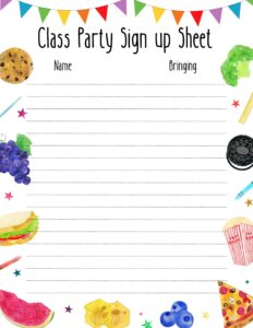 class-party-sign-up-sheet-template