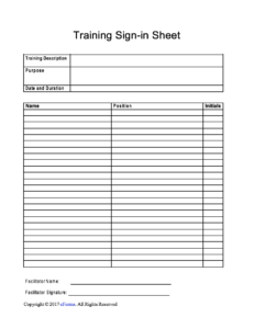 course-sign-in-sheet-template