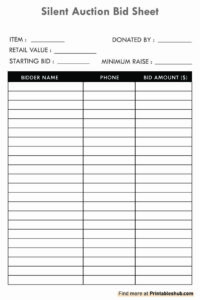 silent-auction-sign-up-sheet-template