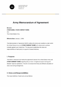 army-memorandum-of-understanding-template