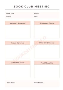 Book Club Reading Log Template book-club-reading-log-template