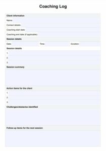 call-center-coaching-log-template