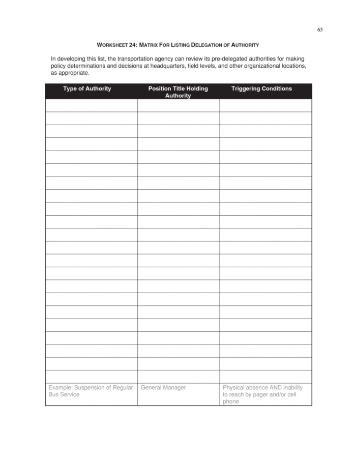 Delegation of Authority Policy Template