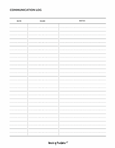 Front Desk Communication Log Template front-desk-communication-log-template