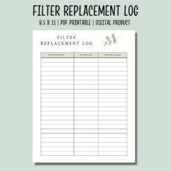 HVAC Filter Change Log Template hvac-filter-change-log-template