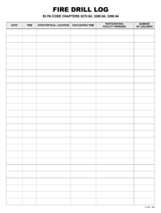 Monthly Fire Drill Log Template monthly-fire-drill-log-template