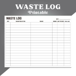 Restaurant Food Waste Log Template restaurant-food-waste-log-template