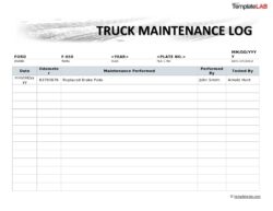 semi-truck-maintenance-log-template