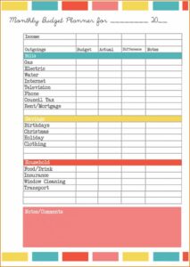 Single Person Monthly Budget Template single-person-monthly-budget-template