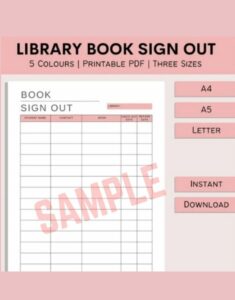 Library Book Sign Out Sheet Template