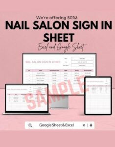 Nail Salon Sign In Sheet Template Nail Salon Sign In Sheet Template