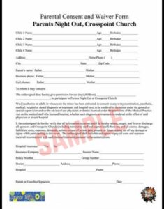 Parent Night Sign In Sheet Template