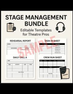 Stage Manager Sign In Sheet Template