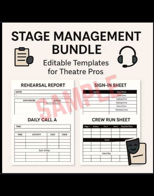 Stage Manager Sign In Sheet Template