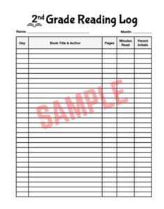 2nd Grade Reading Log Template