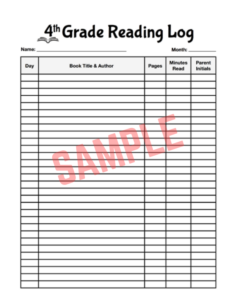 4th Grade Reading Log Template 4th Grade Reading Log Template