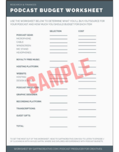 Rich Habits Podcast Budget Template