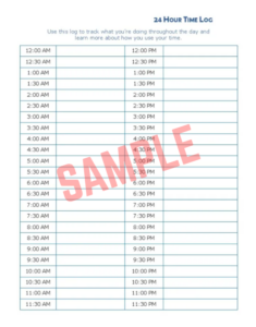 24 Hour Activity Log Template 24 Hour Activity Log Template