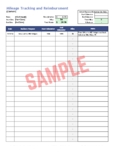 Company Vehicle Mileage Log Template Company Vehicle Mileage Log Template
