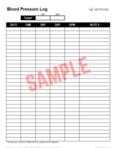 Daily Blood Pressure Log Template Daily Blood Pressure Log Template