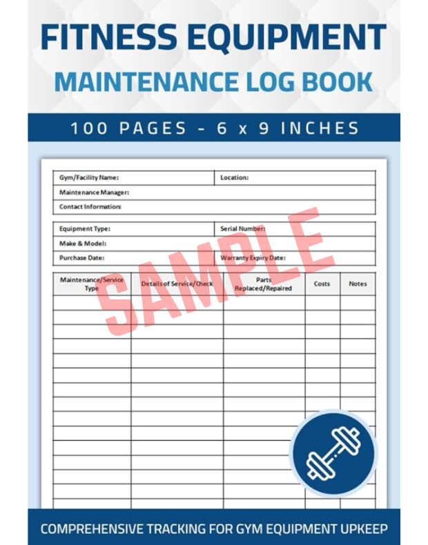 Fitness Equipment Maintenance Log Template
