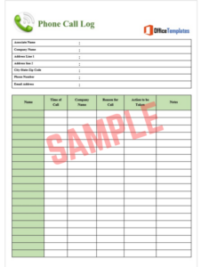 Help Desk Call Log Template Help Desk Call Log Template