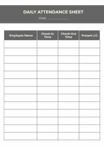 Daily Attendance Project Budget Template Daily Attendance Project Budget Template