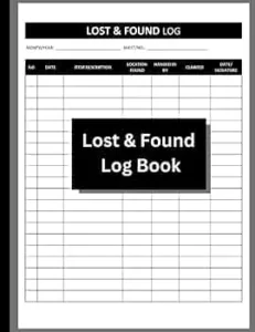 Hotel Lost Property Log Template