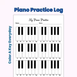 Kids Piano Practice Log Template Kids Piano Practice Log Template